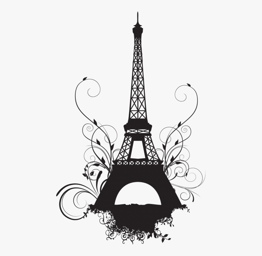 Eiffel Tower Champ De Mars Wall Decal - Eiffel Tower Silhouette Transparent Png, Transparent Clipart