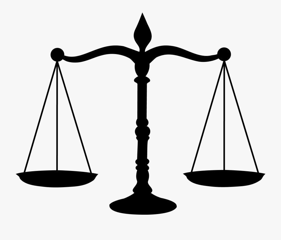 Legal Scales Black Silhouette - Mock Trial, Transparent Clipart