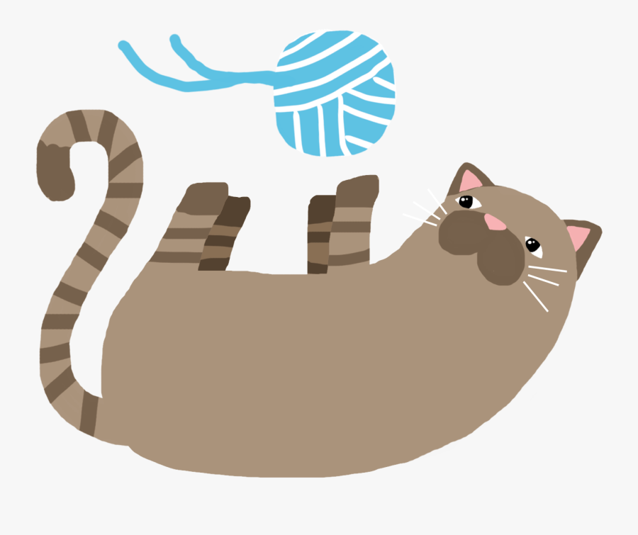 Chaînés Are Like Unravelling Yarn Yarnkitty - Marine Mammal, Transparent Clipart