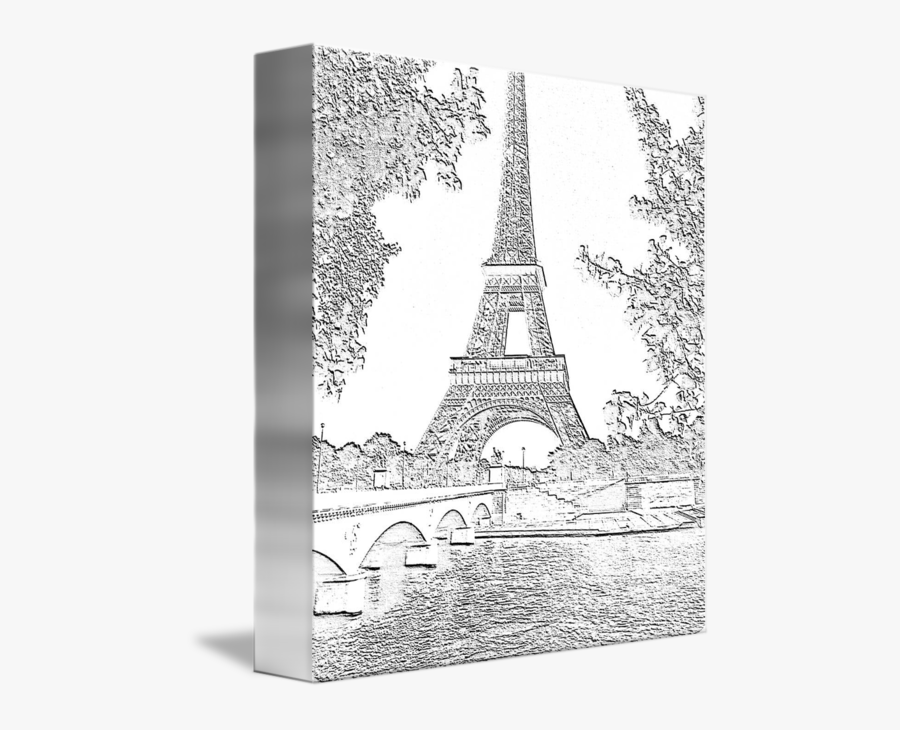 Drawn Eiffel Tower Brown - Eiffel Tower Charcoal, Transparent Clipart