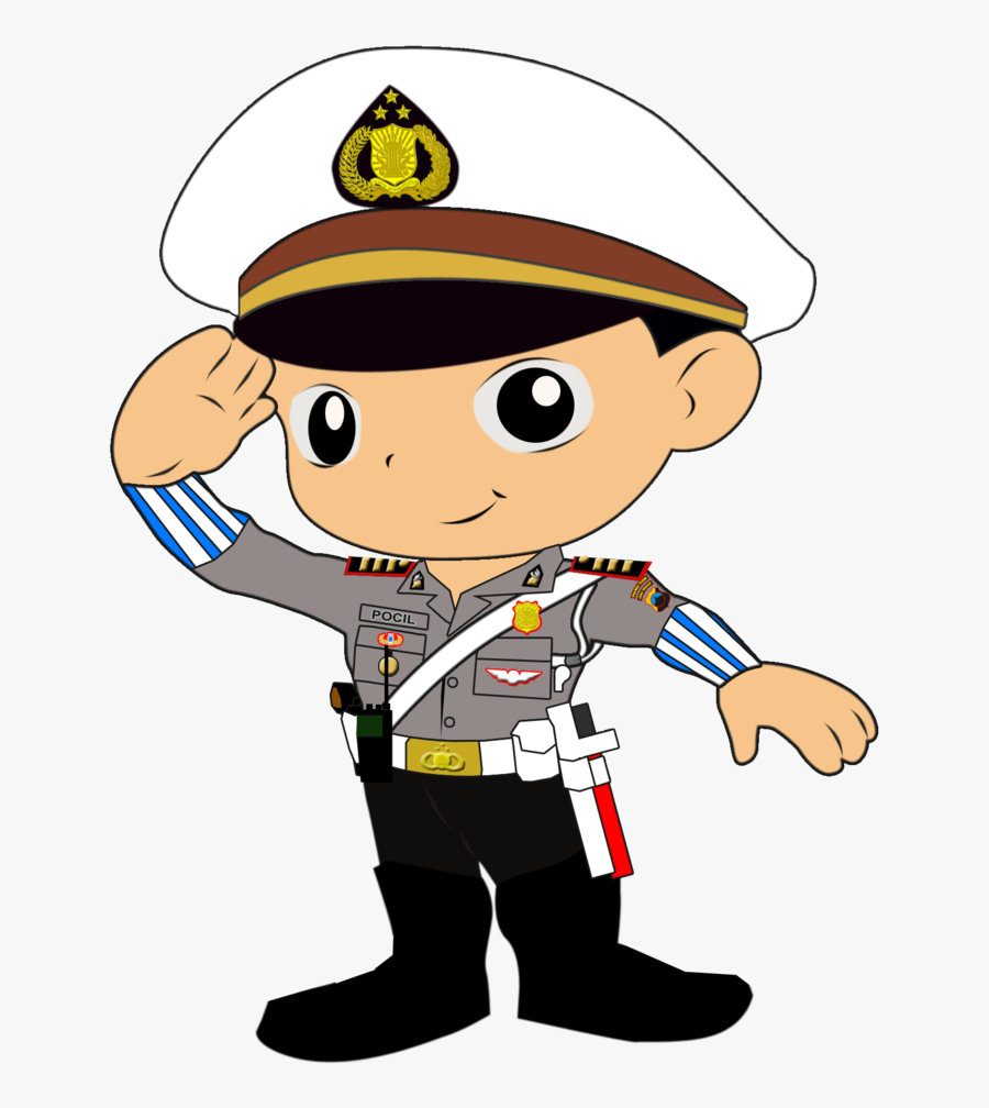Transparent 2016 Clip Art - Indonesian Police Cartoon, Transparent Clipart
