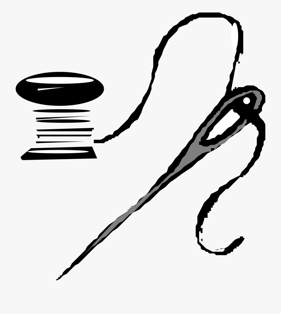 Line Art,calligraphy,neck - Needle And Thread Clipart, Transparent Clipart