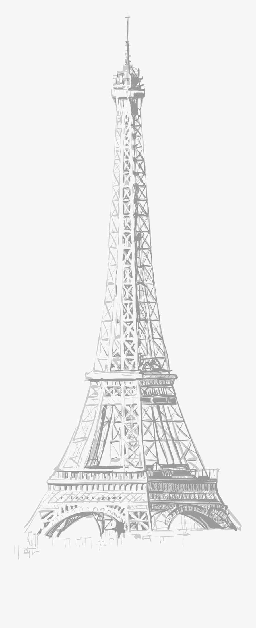 Eiffel Transprent Png- - Tháp Eiffel Vẽ, Transparent Clipart
