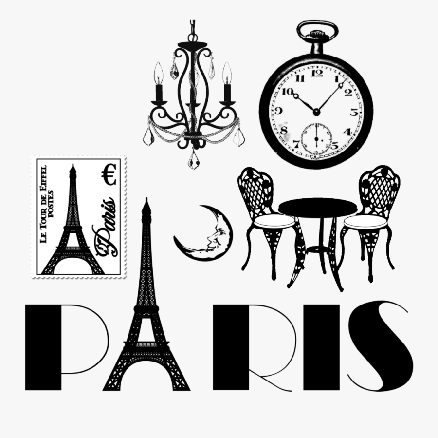 Great 14 Cliparts For Free - Paris Black And Pink Background, Transparent Clipart