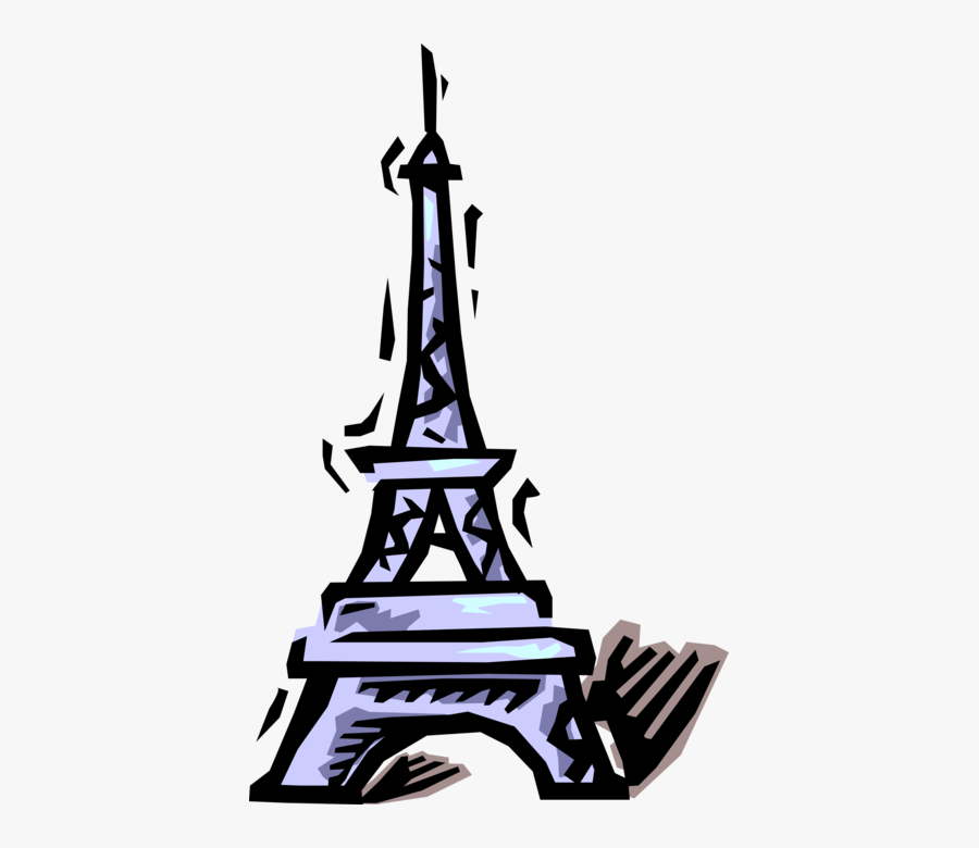 Vector Illustration Of Eiffel Tower On Champ De Mars - Eiffelturm Clipart, Transparent Clipart