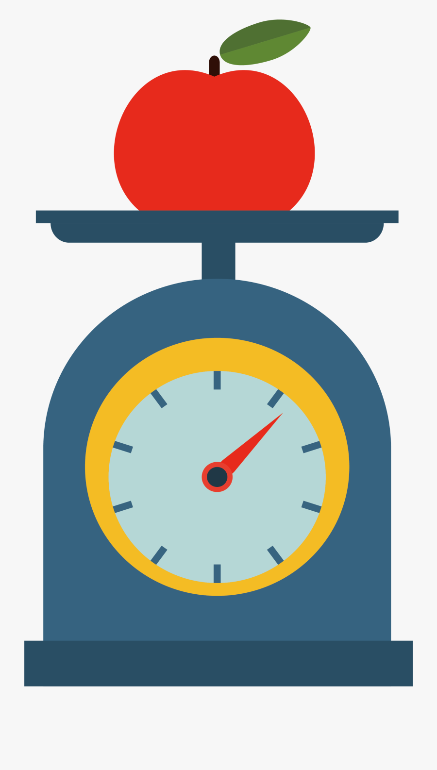 Weighing Scale Steelyard Balance Weight - Apple On A Scale Clipart, Transparent Clipart