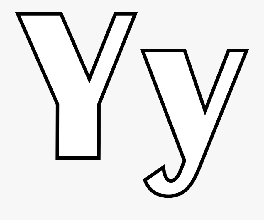 Yarn Clipart Black And White - Letra Y Para Dibujar, Transparent Clipart