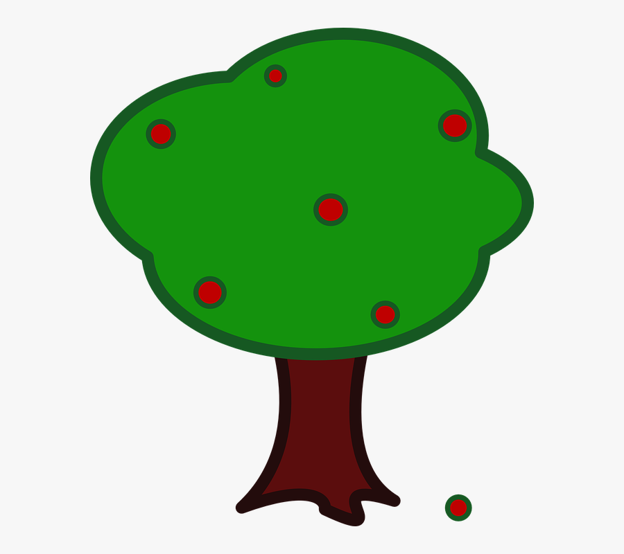 Apple Tree Svg Clip Arts - Cartoon Tree With A Face, Transparent Clipart