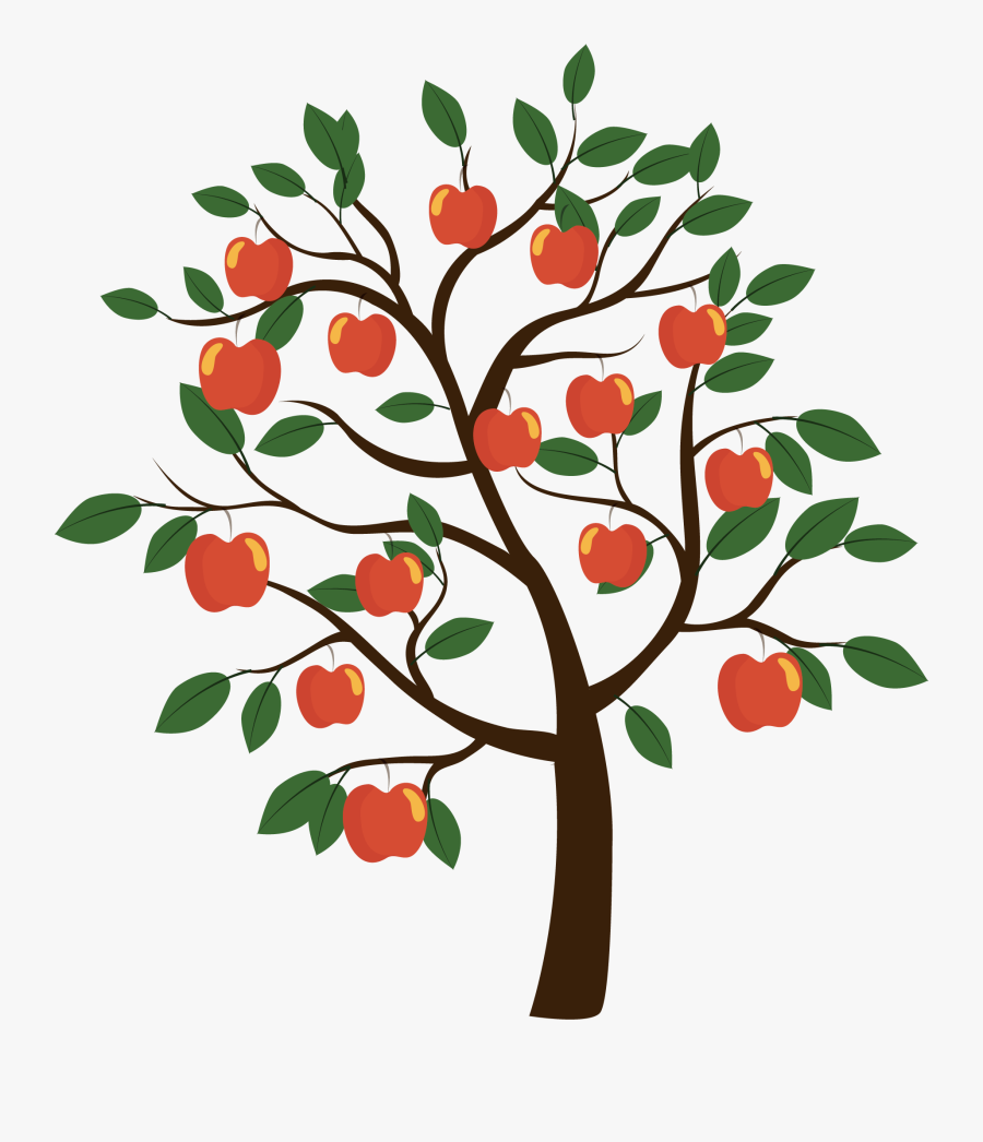 Clipart Leaf Apple Tree - Planta De Manzana Dibujo, Transparent Clipart