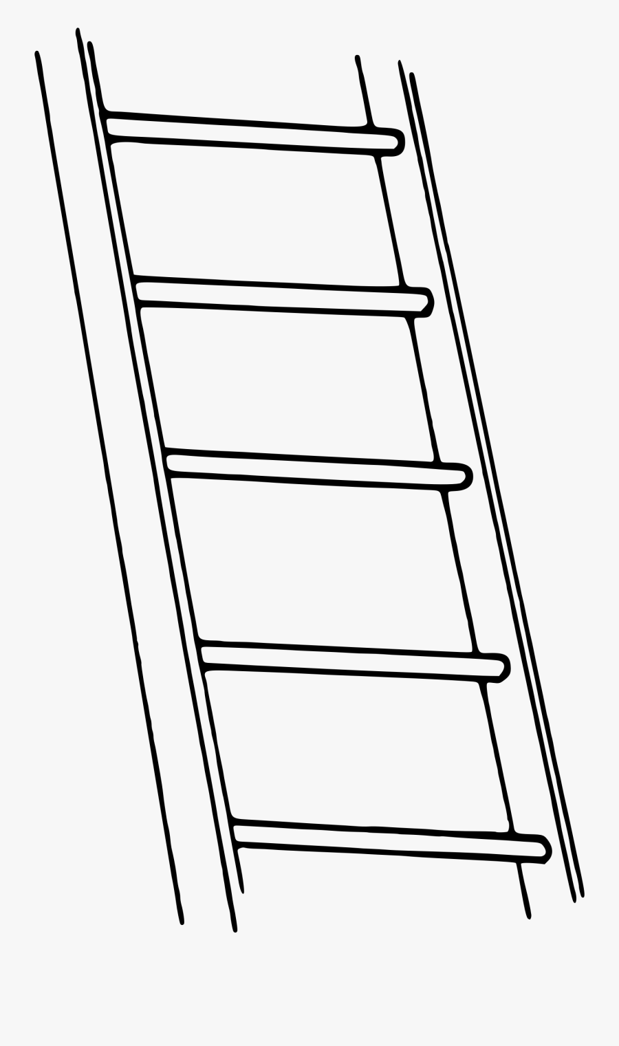 Collection Of Free Stairs Drawing Ladder Download On - Ladder Black And White Clipart Png, Transparent Clipart