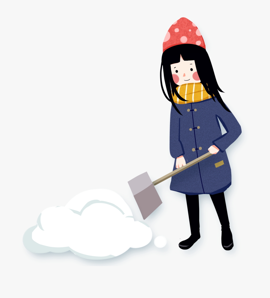 Cartoon Fresh Winter Shovel Snow Png And Psd - Cartoon, Transparent Clipart