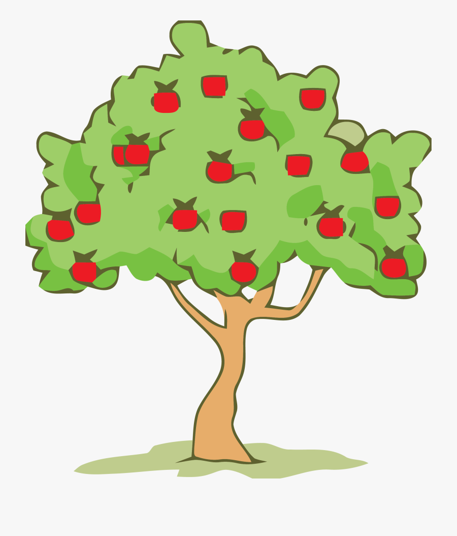 Green Smoke Color Tree Clipart Png - Clip Art Apple Trees, Transparent Clipart