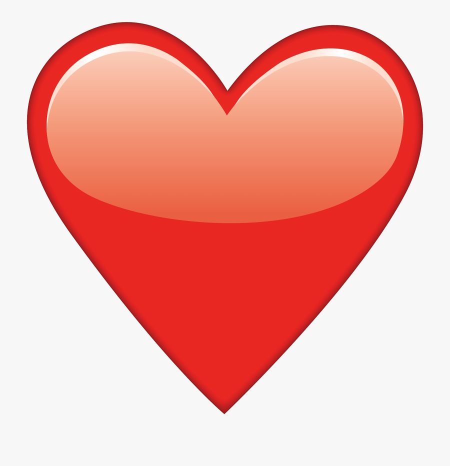 Yarn Heart Clipart - Red Love Heart Emoji Png, Transparent Clipart
