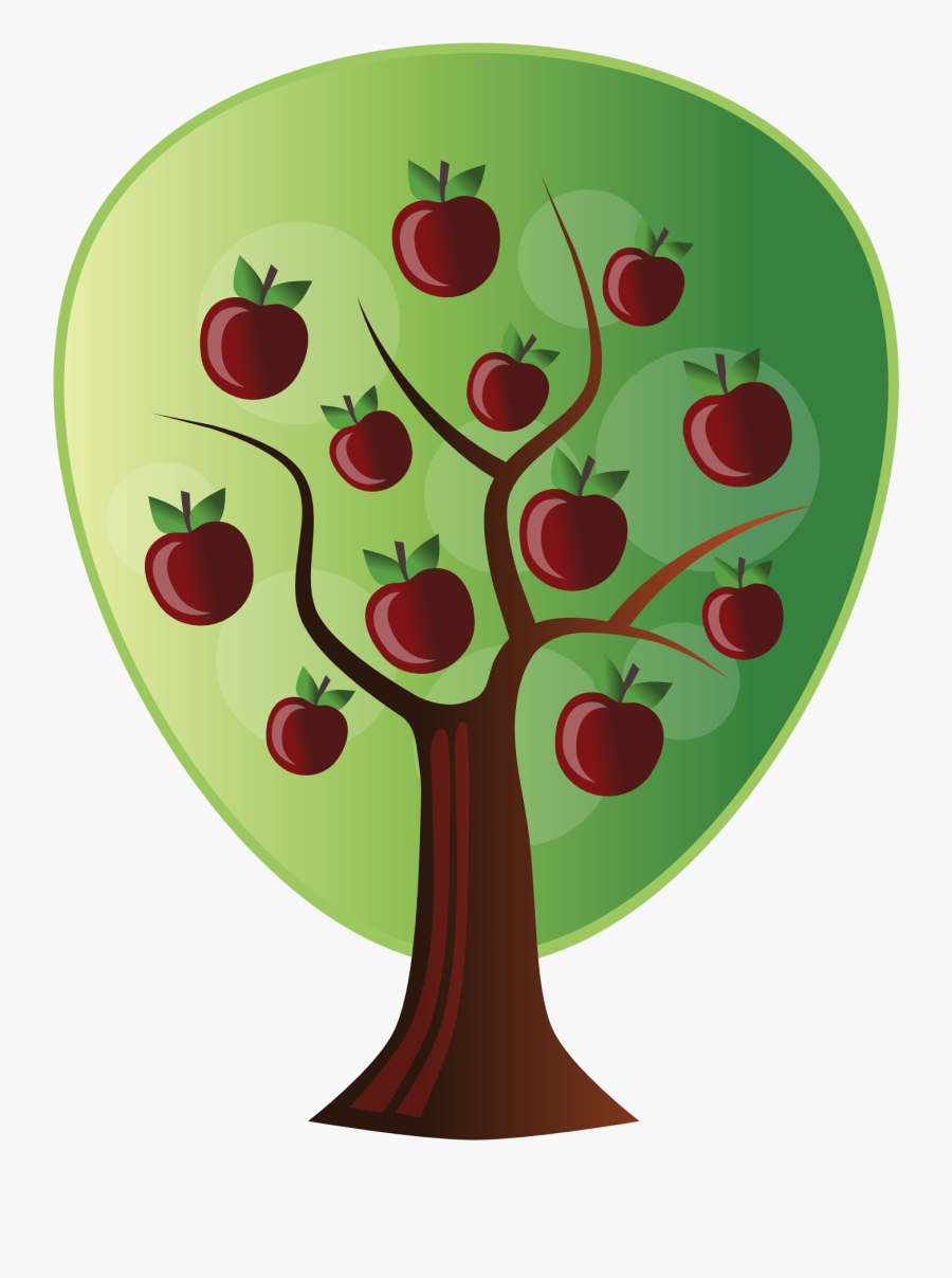Abstract Crops Apple Tree 555px - Orange Tree Vector Art, Transparent Clipart