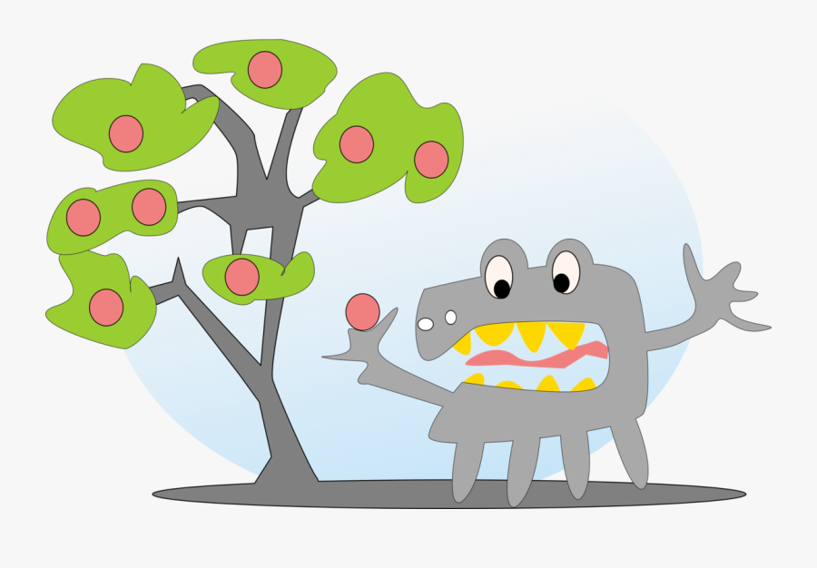 Apple Drawing Tree - Illustration Of Tree Monster, Transparent Clipart