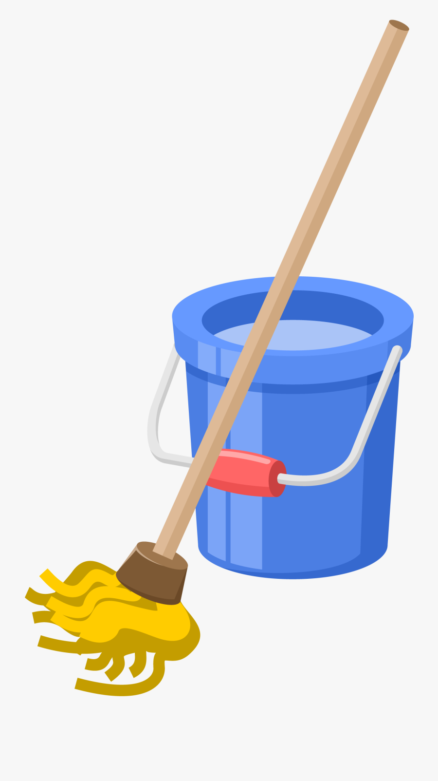 Shovel,bucket,household Cleaning Supply,mop,toilet - Mop Clipart Transparent Background, Transparent Clipart