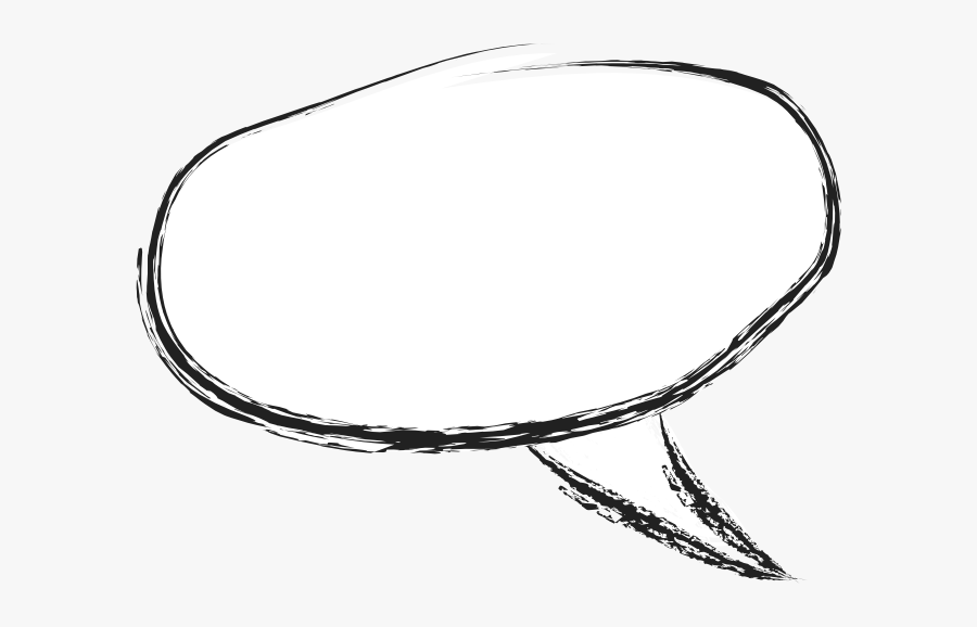 Grungy Charcoal Speech Bubble - Circle, Transparent Clipart
