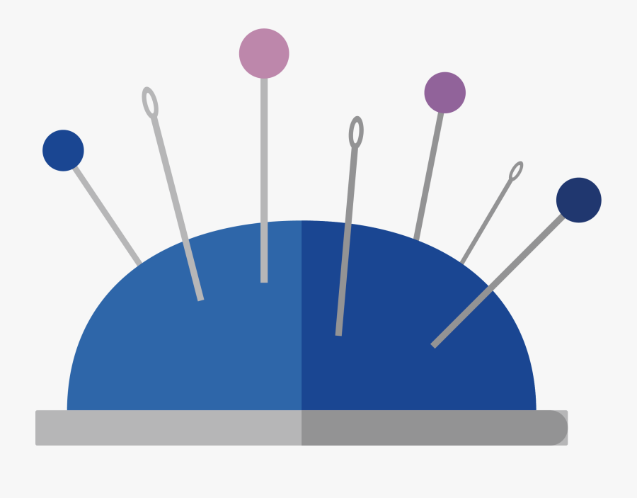 Crafts Clipart Blue Yarn - Sewing Needle, Transparent Clipart