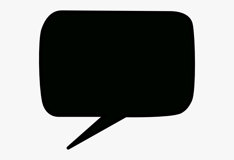 Black Speech Bubble Vector, Transparent Clipart