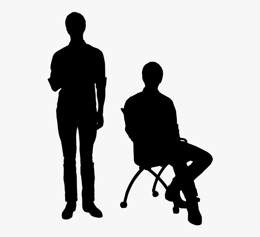People Silhouette Sharing Clipart - Sitting On Chair Silhouette, Transparent Clipart