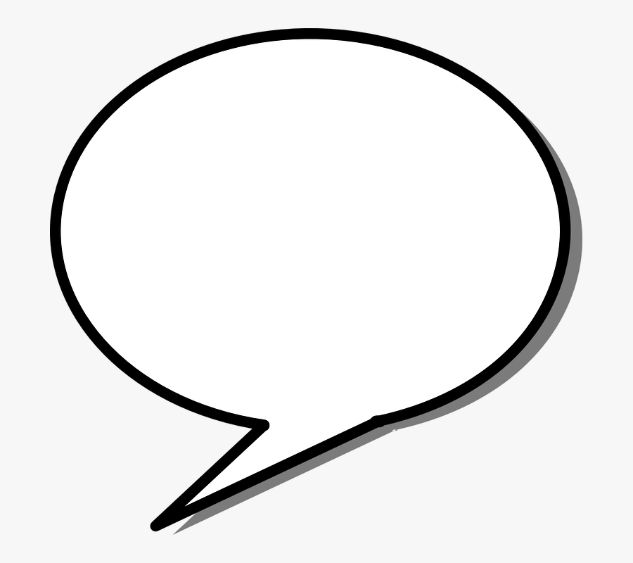 Round Speech Bubble - Speech Bubble Black Background, Transparent Clipart