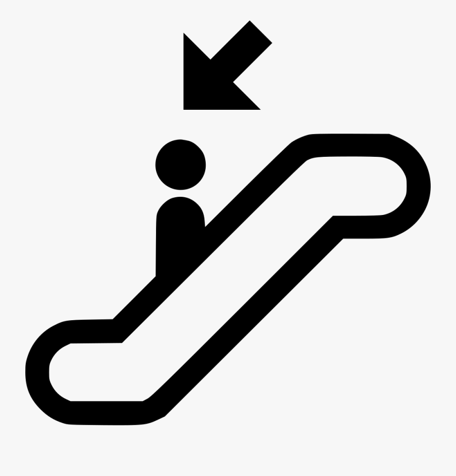 Electric Stairs Scalator Staircase - Down Clipart Black And White, Transparent Clipart
