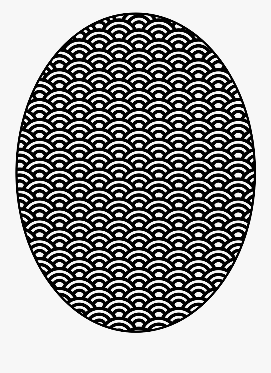Fish Scales Background Black White Clipart - 7 8 Fraction Circle, Transparent Clipart
