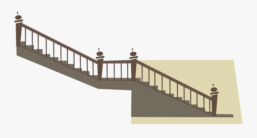 Houses Clipart Staircase - Stairs Going Down Cartoon, Transparent Clipart