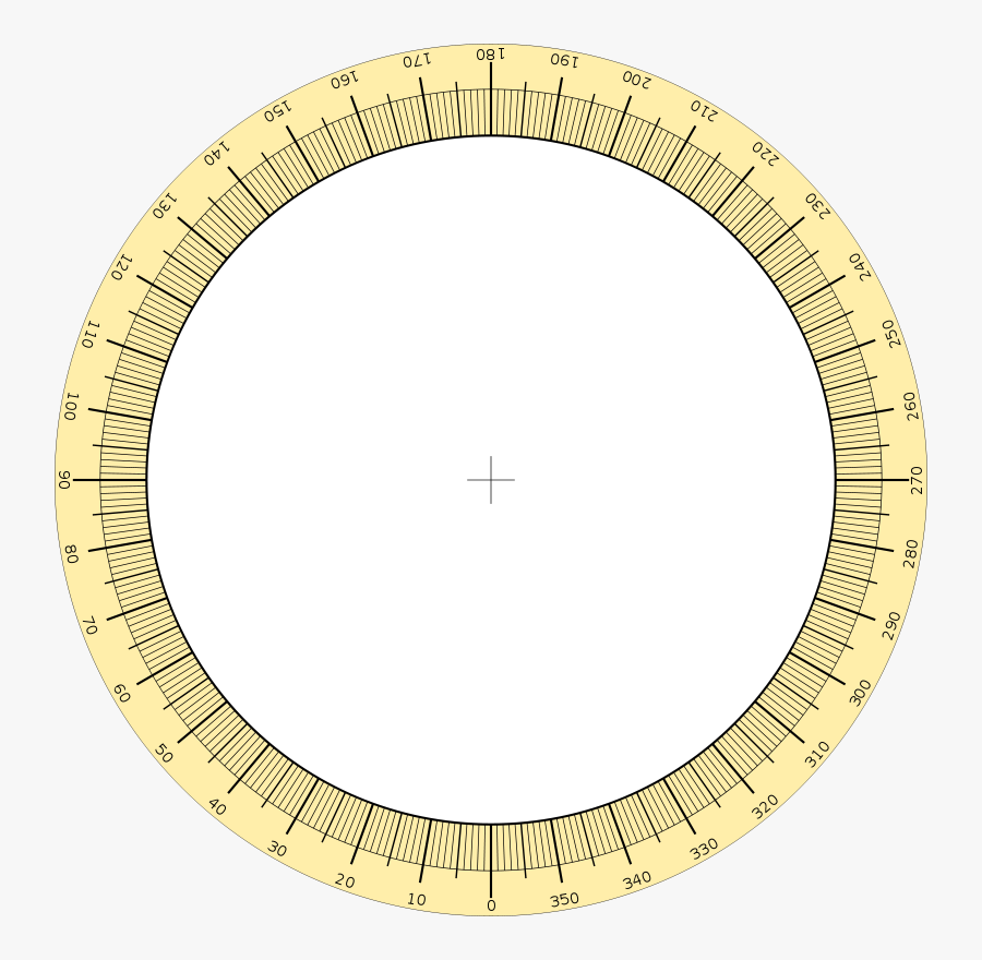 Azimuth Scale - Transferidor, Transparent Clipart