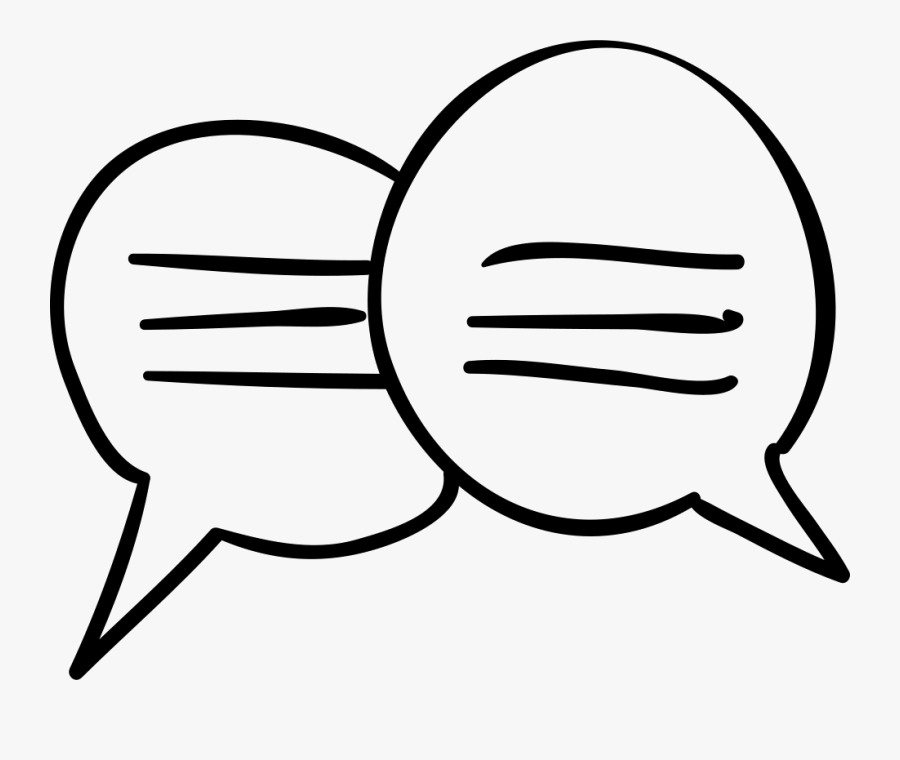 Speech Bubble Clipart Hand Drawn - Chatting Online Transparent, Transparent Clipart