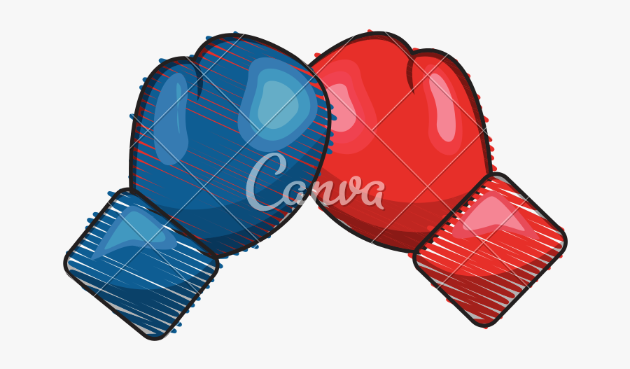 Color Boxing Gloves Icon, Transparent Clipart