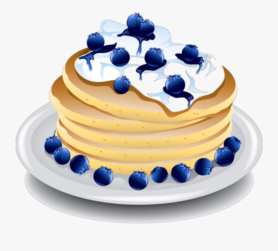 Transparent Pancakes Blueberry - Cartoon Blueberry Pancakes Png, Transparent Clipart