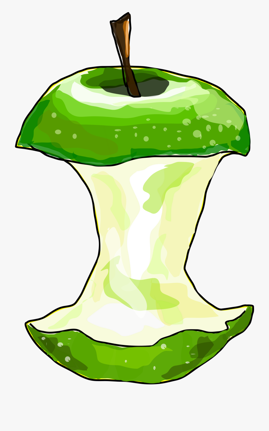 Food,artwork,tree - Apple Core Clipart, Transparent Clipart