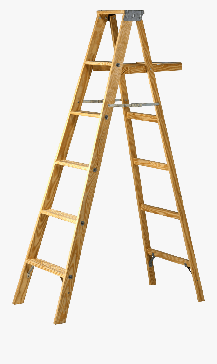 Double Wood Ladder Transparent Png - Wood Ladder Png, Transparent Clipart