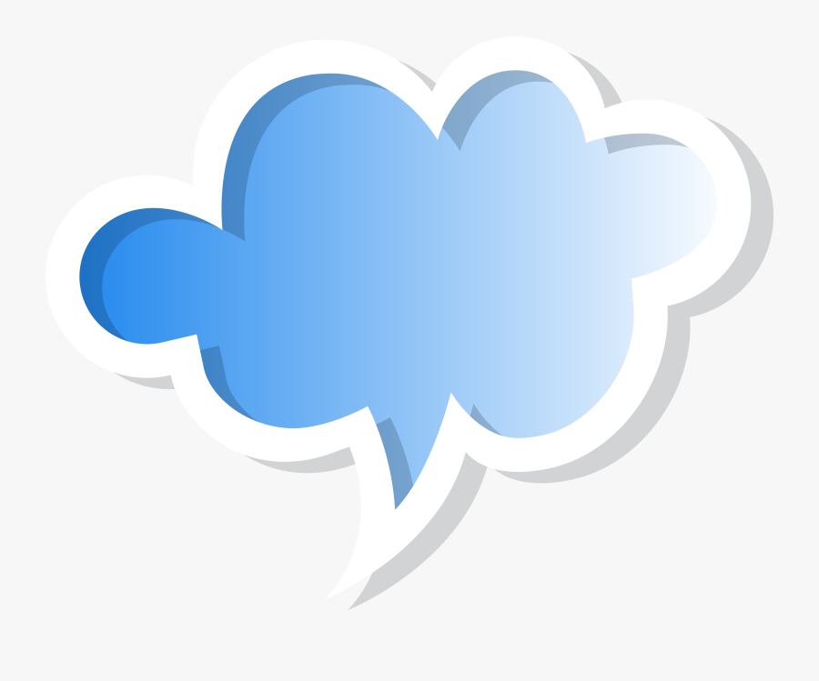 Blue Clipart Speech Bubble Pencil And In Color - Clip Art, Transparent Clipart