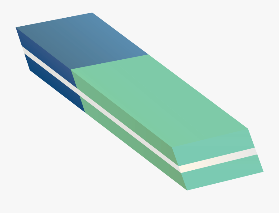 Blue Green Eraser Clipart - Eraser Clipart Transparent Background, Transparent Clipart