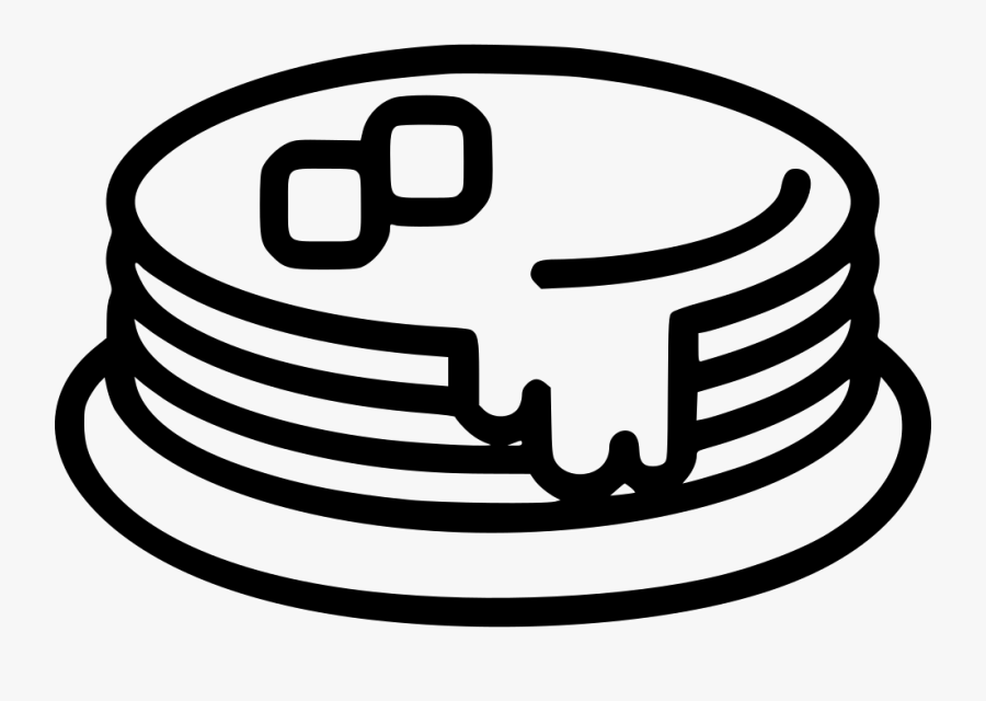 Syrup Pancakes Svg Png Icon Free Download - Pancakes Clipart Black And White, Transparent Clipart