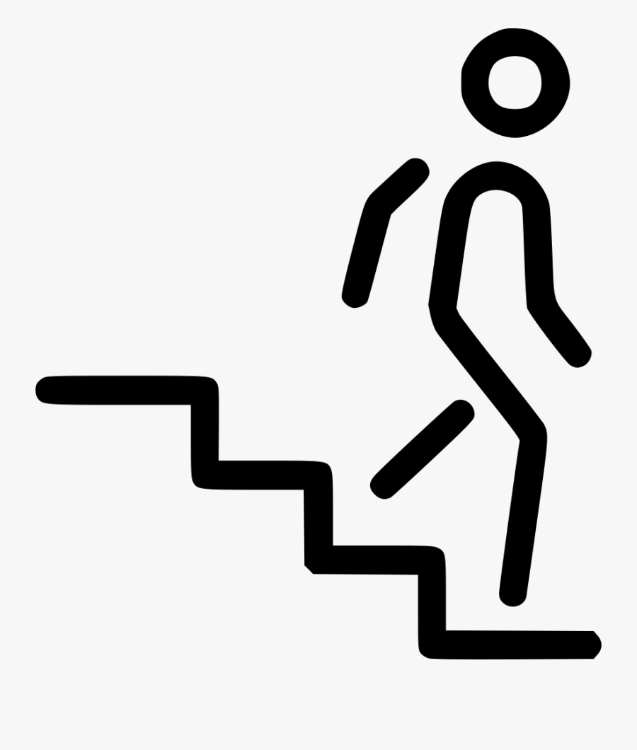 Transparent Person Walking Up Stairs Png - Down Stairs Black And White Clipart, Transparent Clipart