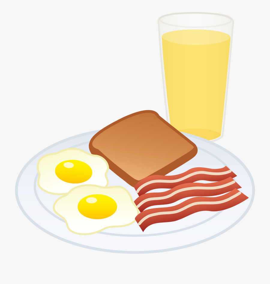 Free Pancake Breakfast Clipart - Bacon And Eggs Drawing, Transparent Clipart