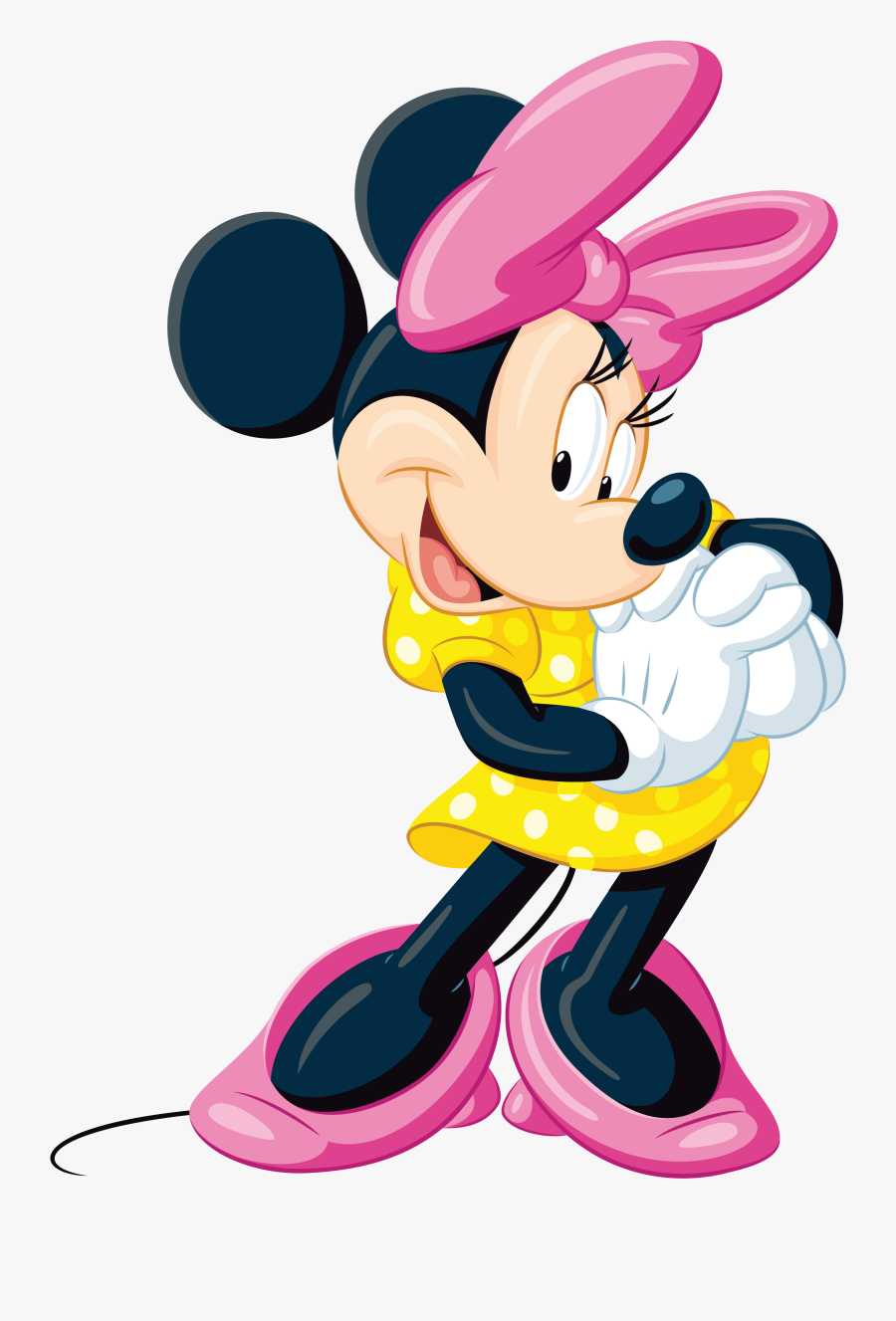 Transparent Noisy Clipart - Minnie Mouse Yellow Dress, Transparent Clipart