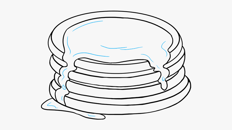 How To Draw Pancakes - Pancakes Drawing, Transparent Clipart