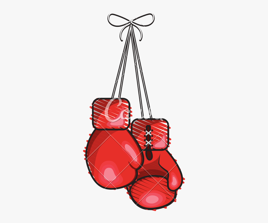 Clip Art Hanging Boxing Glove - Hanging Boxing Gloves Png, Transparent Clipart