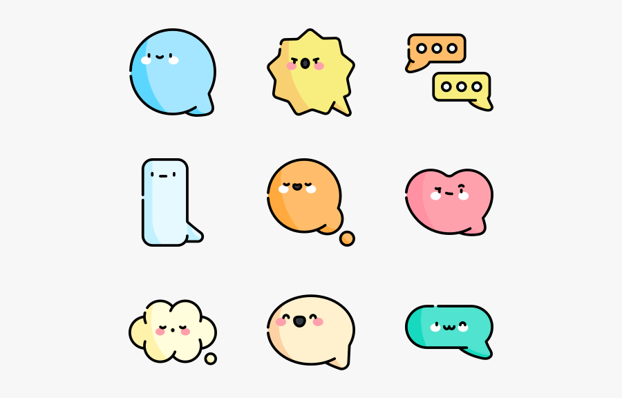 Speech Bubbles, Transparent Clipart
