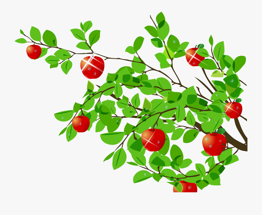 Tree Apple Cartoon - Cartoon Background Apple Trees, Transparent Clipart