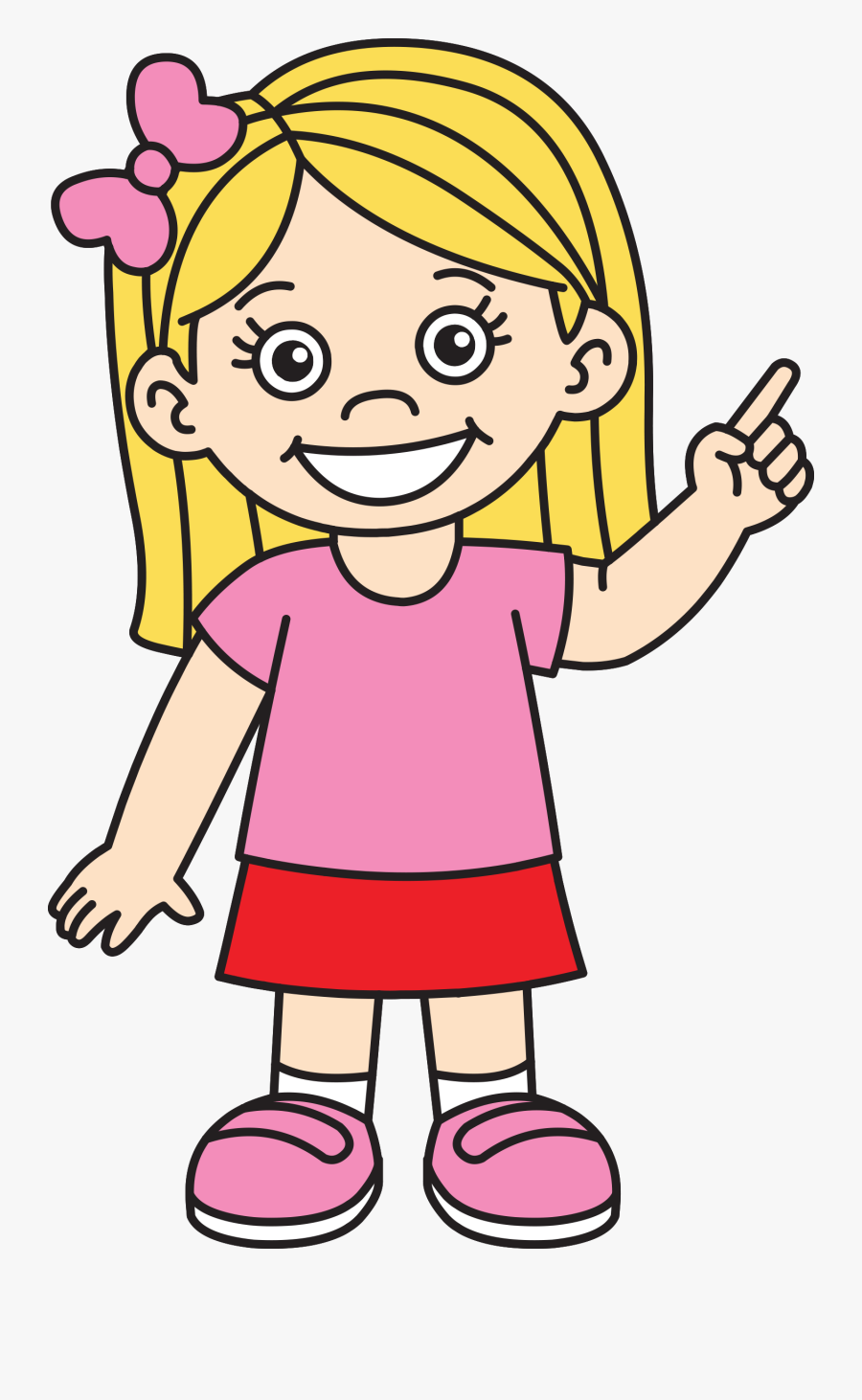 Big Pinterest - Girl Pointing Finger Clipart, Transparent Clipart