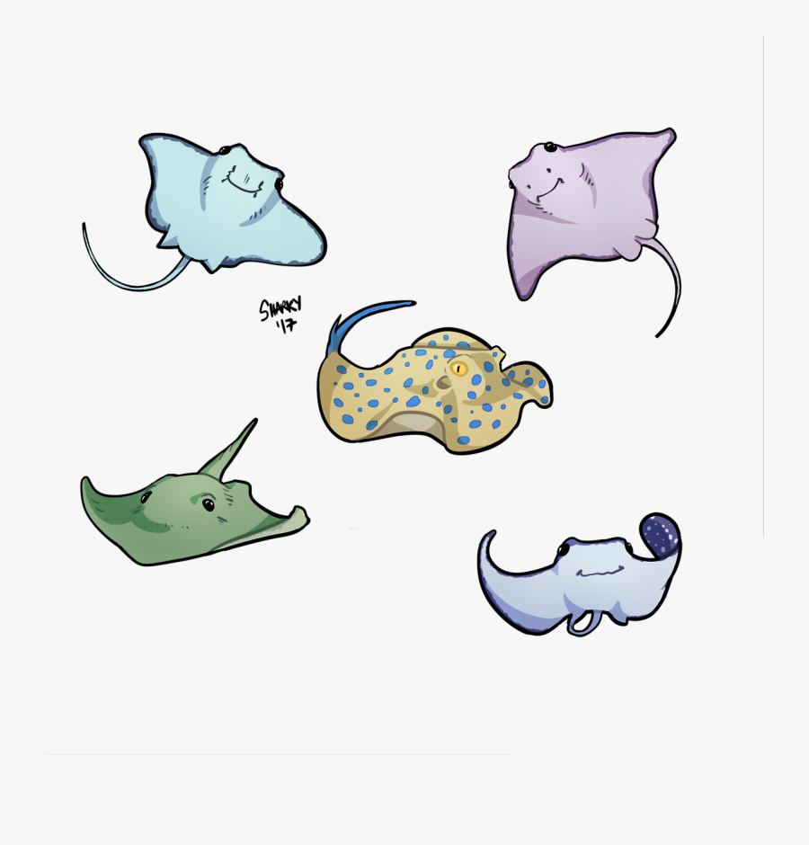 Some Flappy Soft Sea Pancakes, Requested By @caffeinated-photon - Stingray Redbubble Stickers, Transparent Clipart