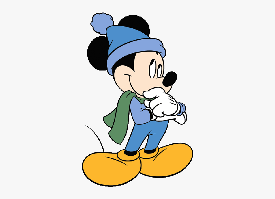 Mickey Mouse Xmas Clip Art Images - Mickey Mouse Winter Coloring, Transparent Clipart