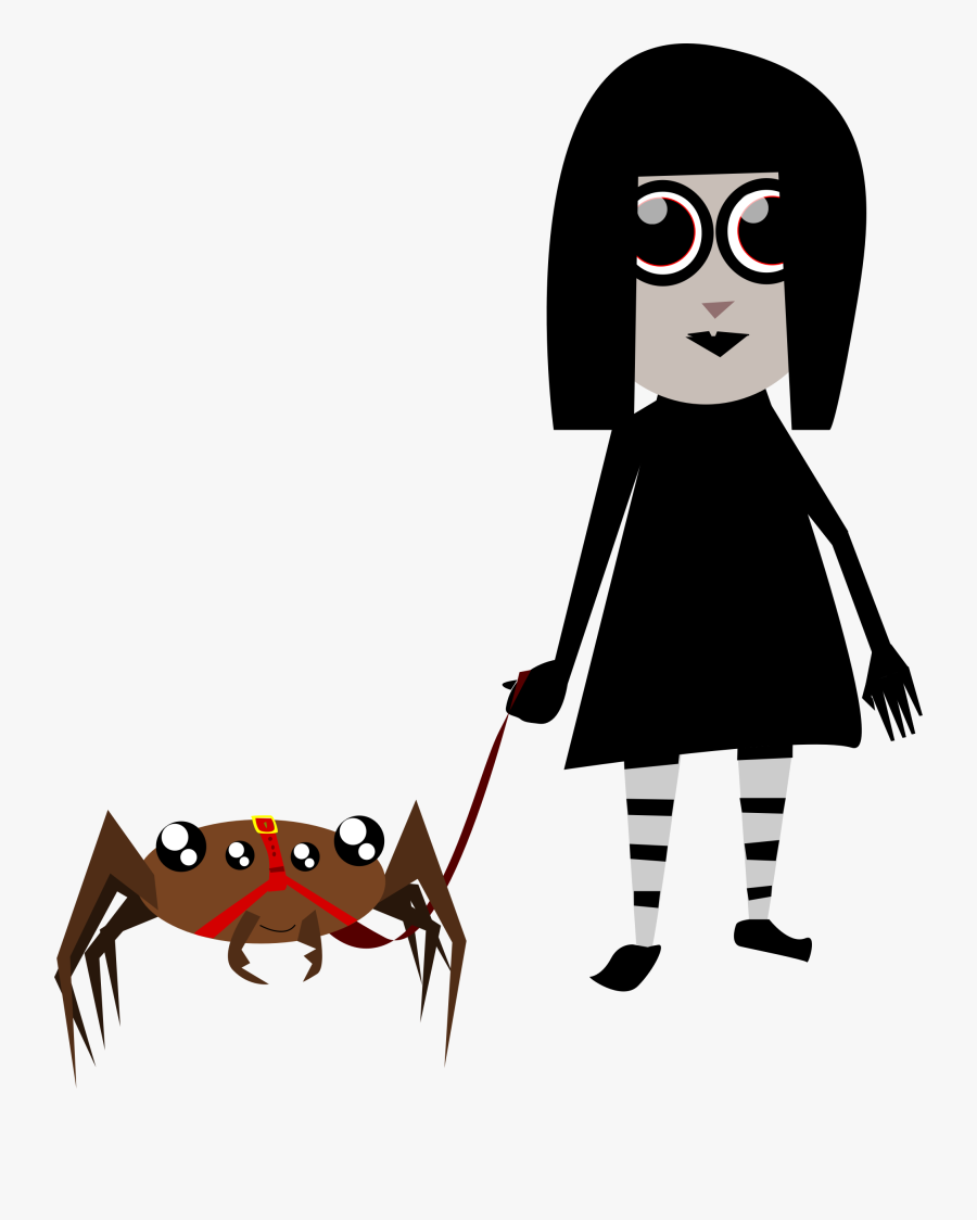 Pet Spider Girl - Pet Spider Clipart, Transparent Clipart