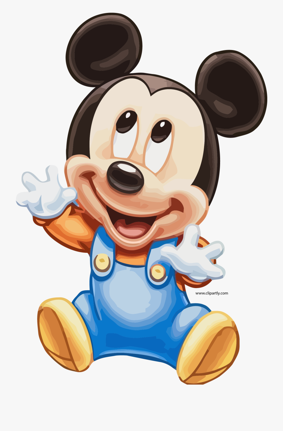 Cute Baby Mickey Mouse, Transparent Clipart