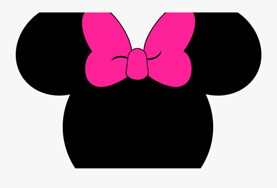 Mickey Mouse Clipart Head - Printable Minnie Mouse Head Silhouette, Transparent Clipart